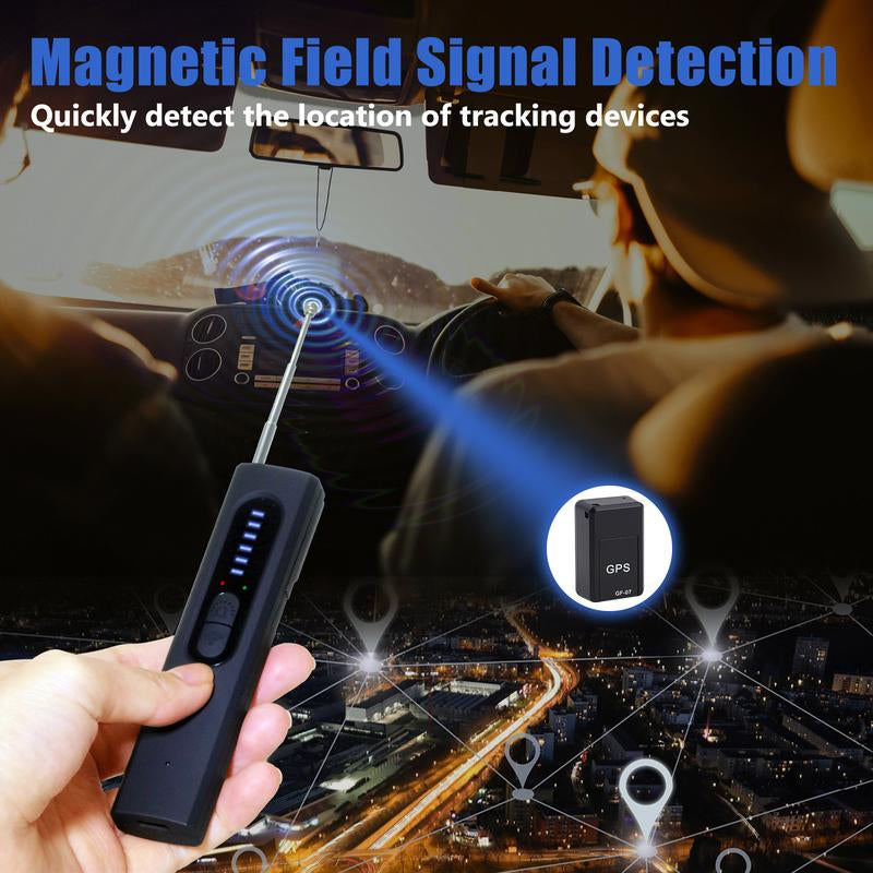 Advanced Hidden Camera and Bug Detector with GPS Tracking, RF Signal Detection, and Multi-Mode Sensitivity for Travel and Security Applications