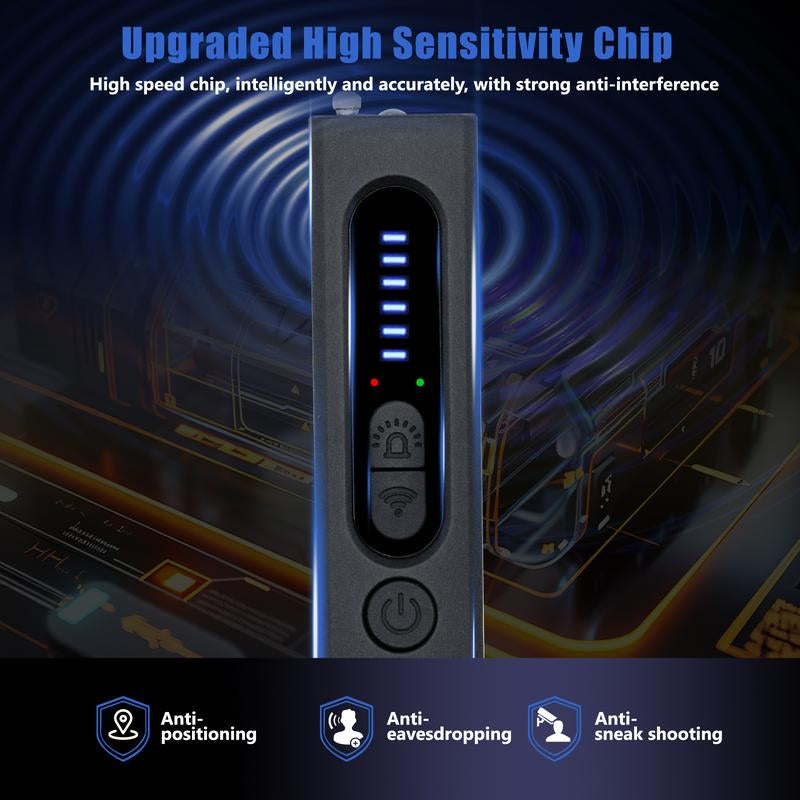 Advanced Hidden Camera and Bug Detector with GPS Tracking, RF Signal Detection, and Multi-Mode Sensitivity for Travel and Security Applications