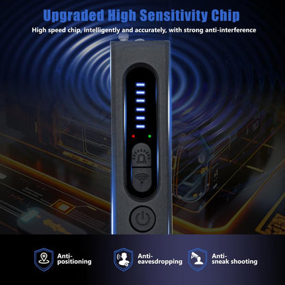 Advanced Hidden Camera and Bug Detector with GPS Tracking, RF Signal Detection, and Multi-Mode Sensitivity for Travel and Security Applications