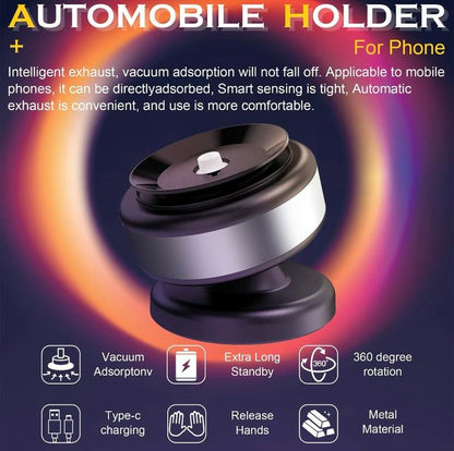 360° Rotatable Car Magnetic Phoneholder, Car Navigation Holder, Vacuum Adsorption & Magnetic Adsorption Double Sided,For Windshield and Dashboard, Kitchen,Bedroom,Office,Multifunctionalphone Accessories for Iphone & Androidsmartphone Cellphone Stand